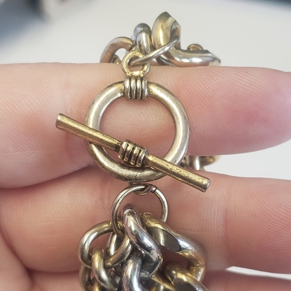 Gorgeous Vintage Multi Tone Chain Bracelet - Picture 3 of 5